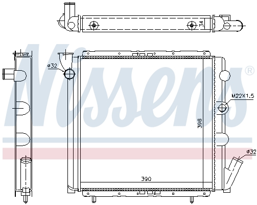 NISSENS 63934A Radiatore, Raffreddamento motore-Radiatore, Raffreddamento motore-Ricambi Euro