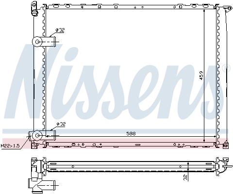 NISSENS 63943A Radiatore, Raffreddamento motore-Radiatore, Raffreddamento motore-Ricambi Euro