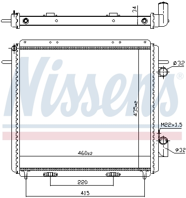 NISSENS 63947 Radiatore, Raffreddamento motore-Radiatore, Raffreddamento motore-Ricambi Euro