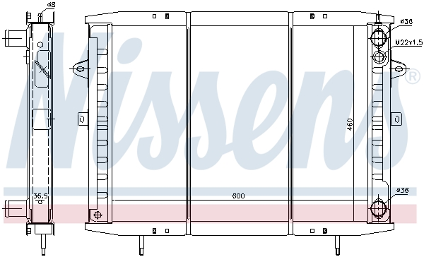 NISSENS 63952 Radiatore, Raffreddamento motore