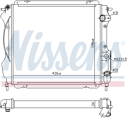 NISSENS 63967A Radiatore, Raffreddamento motore-Radiatore, Raffreddamento motore-Ricambi Euro