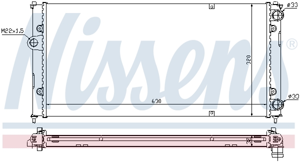NISSENS 639971 Radiatore, Raffreddamento motore