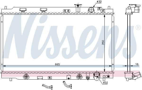 NISSENS 640941 Radiatore, Raffreddamento motore