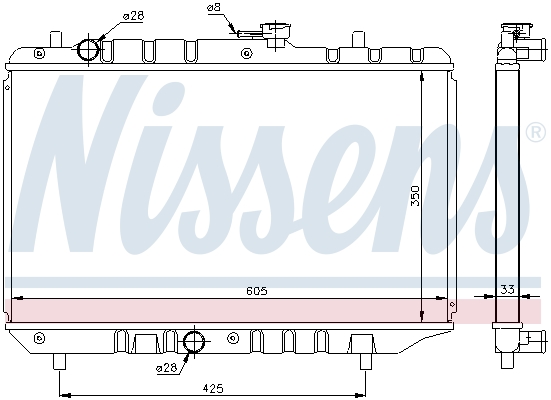 NISSENS 64154 Radiatore, Raffreddamento motore