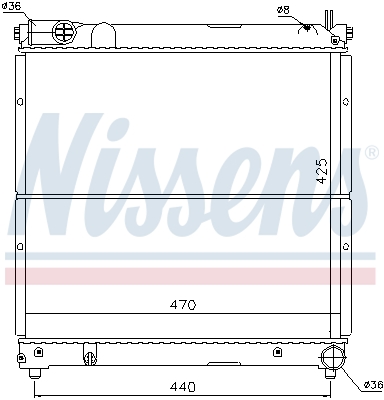 NISSENS 64163 Radiatore, Raffreddamento motore