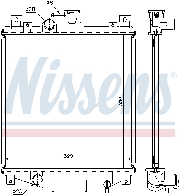 NISSENS 64173A Radiatore, Raffreddamento motore-Radiatore, Raffreddamento motore-Ricambi Euro