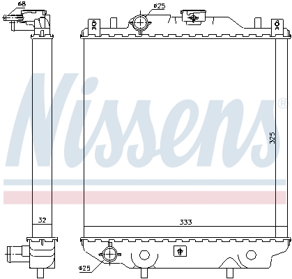 NISSENS 64174A Radiatore, Raffreddamento motore-Radiatore, Raffreddamento motore-Ricambi Euro