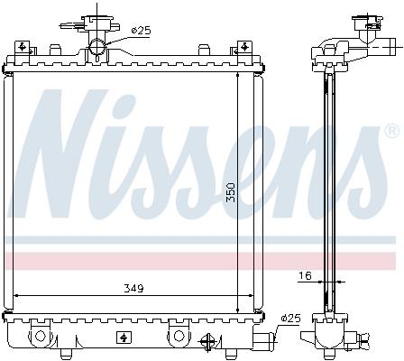 NISSENS 64175A Radiatore, Raffreddamento motore-Radiatore, Raffreddamento motore-Ricambi Euro