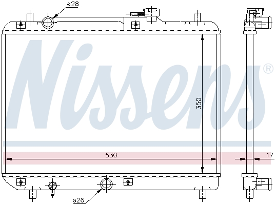 NISSENS 64177 Radiatore, Raffreddamento motore-Radiatore, Raffreddamento motore-Ricambi Euro