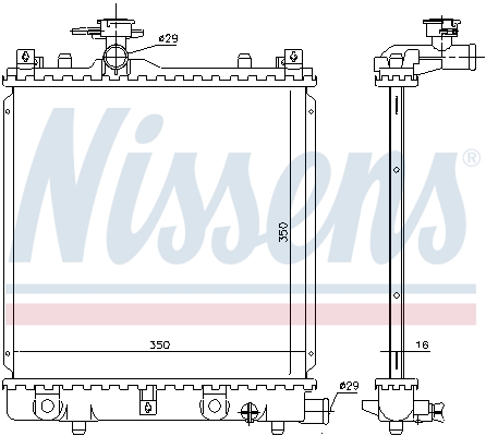 NISSENS 641774 Radiatore, Raffreddamento motore