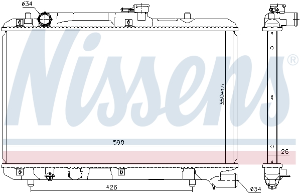 NISSENS 641775 Radiatore, Raffreddamento motore