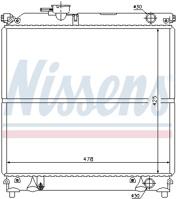 NISSENS 64181 Radiatore, Raffreddamento motore