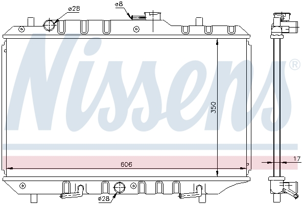 NISSENS 64193 Radiatore, Raffreddamento motore