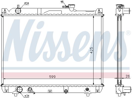 NISSENS 64194A Radiatore, Raffreddamento motore