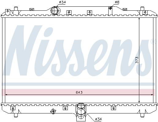 NISSENS 64198 Radiatore, Raffreddamento motore-Radiatore, Raffreddamento motore-Ricambi Euro