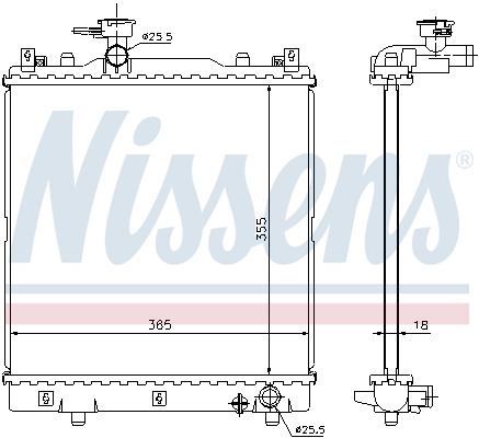 NISSENS 64204 Radiatore, Raffreddamento motore-Radiatore, Raffreddamento motore-Ricambi Euro