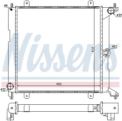 NISSENS 64207 Radiatore, Raffreddamento motore