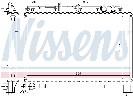 NISSENS 64210A Radiatore, Raffreddamento motore-Radiatore, Raffreddamento motore-Ricambi Euro