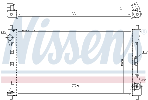 NISSENS 64256 Radiatore, Raffreddamento motore-Radiatore, Raffreddamento motore-Ricambi Euro