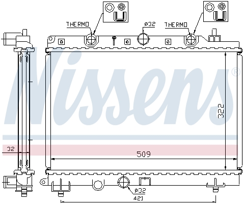 NISSENS 64304A Radiatore, Raffreddamento motore