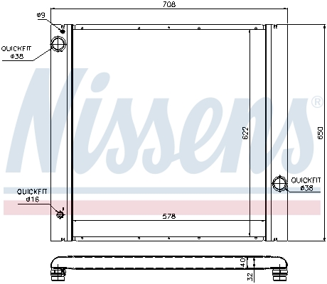 NISSENS 64314 Radiatore, Raffreddamento motore