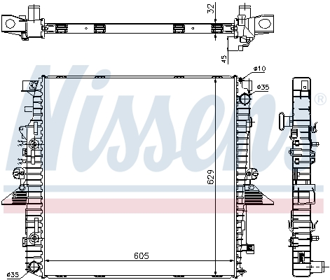 NISSENS 64320A Radiatore, Raffreddamento motore-Radiatore, Raffreddamento motore-Ricambi Euro