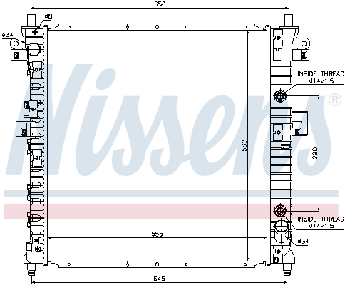 NISSENS 64326 Radiatore, Raffreddamento motore