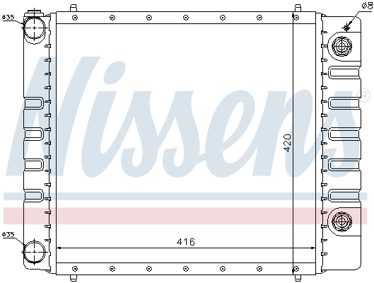 NISSENS 64328 Radiatore, Raffreddamento motore