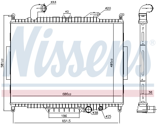 NISSENS 64330 Radiatore, Raffreddamento motore