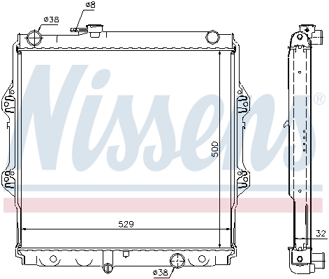 NISSENS 64598A Radiatore, Raffreddamento motore-Radiatore, Raffreddamento motore-Ricambi Euro