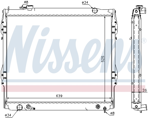 NISSENS 646231 Radiatore, Raffreddamento motore