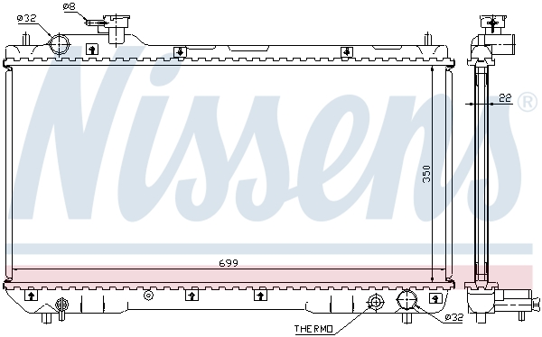 NISSENS 64629A Radiatore, Raffreddamento motore