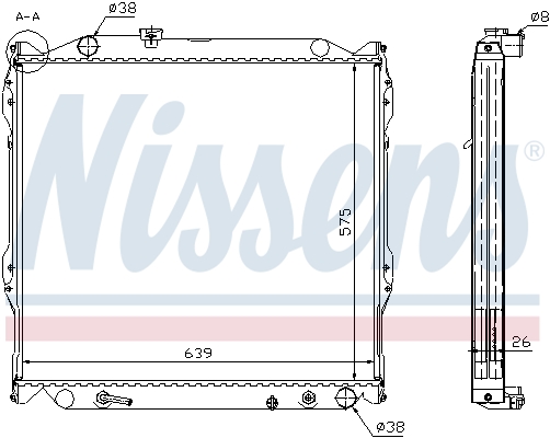 NISSENS 64637A Radiatore, Raffreddamento motore