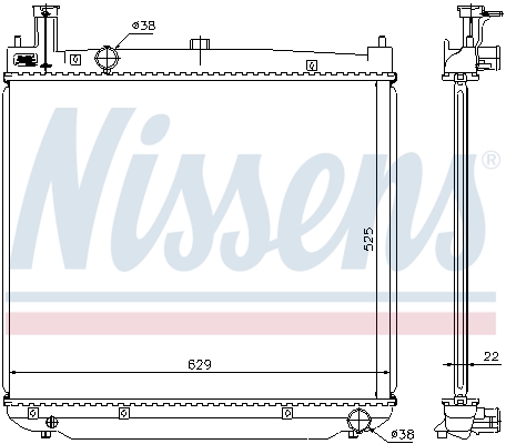 NISSENS 64649A Radiatore, Raffreddamento motore-Radiatore, Raffreddamento motore-Ricambi Euro