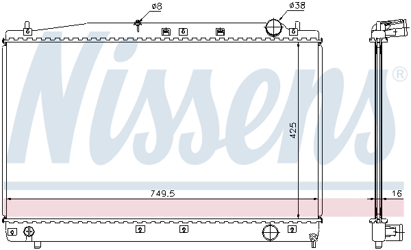 NISSENS 64654A Radiatore, Raffreddamento motore