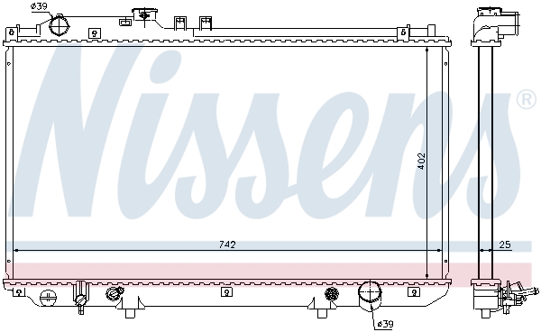 NISSENS 64658 Radiatore, Raffreddamento motore