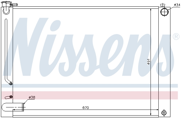 NISSENS 64660 Radiatore, Raffreddamento motore