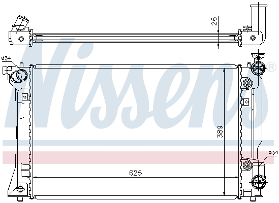 NISSENS 64668A Radiatore, Raffreddamento motore-Radiatore, Raffreddamento motore-Ricambi Euro