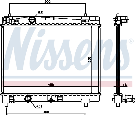 NISSENS 64671A Radiatore, Raffreddamento motore-Radiatore, Raffreddamento motore-Ricambi Euro