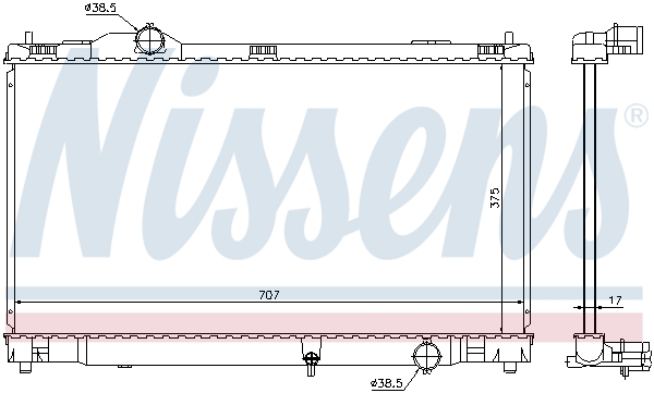 NISSENS 64672 Radiatore, Raffreddamento motore