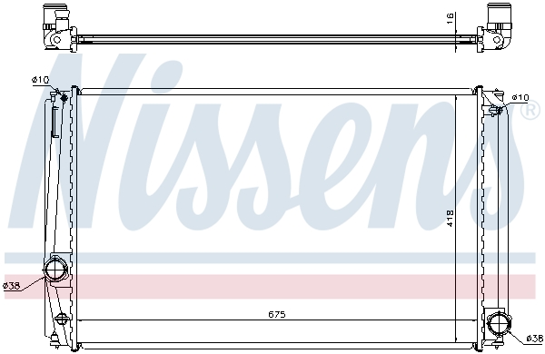 NISSENS 64678A Radiatore, Raffreddamento motore