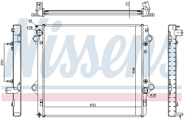 NISSENS 646804 Radiatore, Raffreddamento motore-Radiatore, Raffreddamento motore-Ricambi Euro