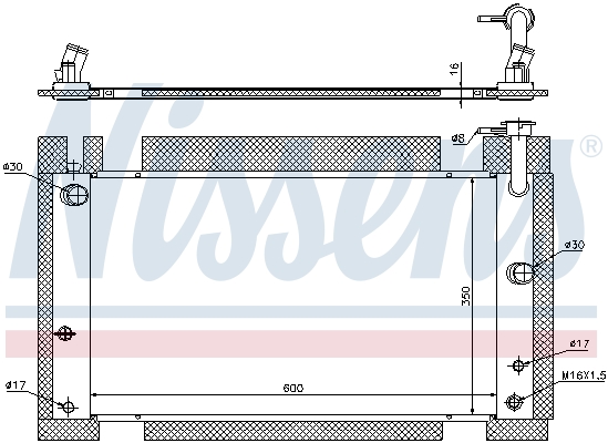 NISSENS 646809 Radiatore, Raffreddamento motore