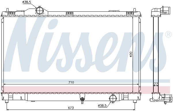 NISSENS 646817 Radiatore, Raffreddamento motore-Radiatore, Raffreddamento motore-Ricambi Euro