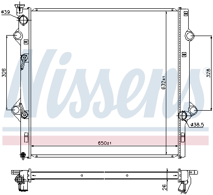 NISSENS 646818 Radiatore, Raffreddamento motore-Radiatore, Raffreddamento motore-Ricambi Euro