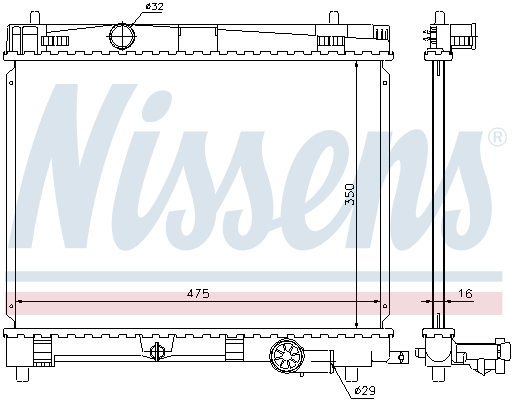 NISSENS 646823 Radiatore, Raffreddamento motore