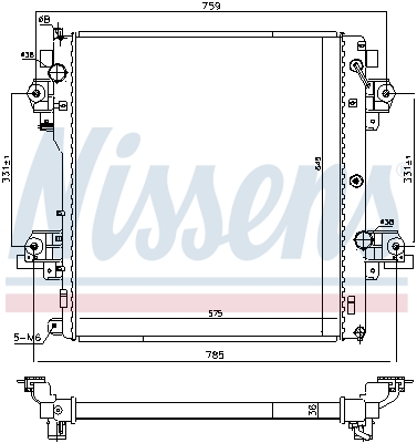 NISSENS 646824 Radiatore, Raffreddamento motore