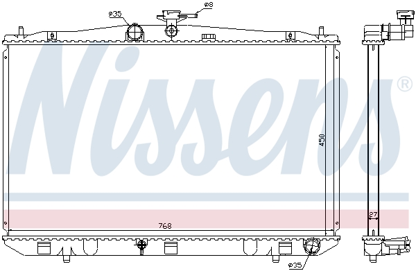 NISSENS 646833 Radiatore, Raffreddamento motore