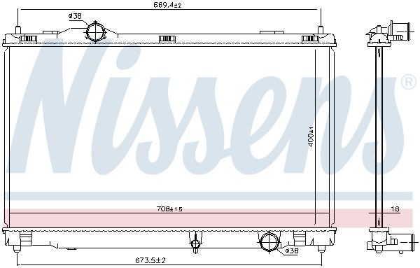 NISSENS 646856 Radiatore, Raffreddamento motore-Radiatore, Raffreddamento motore-Ricambi Euro