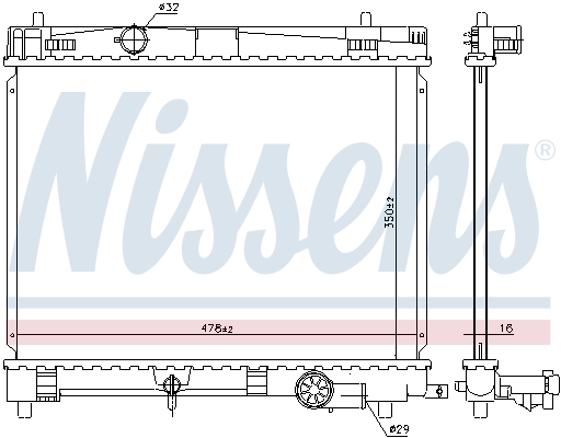 NISSENS 646859 Radiatore, Raffreddamento motore-Radiatore, Raffreddamento motore-Ricambi Euro